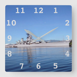 USS Missouri Wall Clock Vierkante Klok