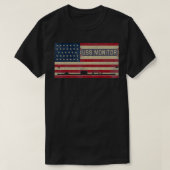 USS Monitor Ironclad Ship American Civil War Union T-shirt (Design voorkant)