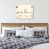 USS Monitor - Schip Blauwdruk Plannen SD Canvas Afdruk (Insitu (Slaapkamer))