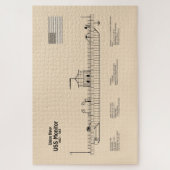 USS Monitor - Schip Blauwdruk Plannen SD Legpuzzel (Verticaal)