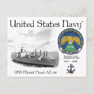 USS MOUNT HOOD AE-29 - ANSICHTKAART BRIEFKAART