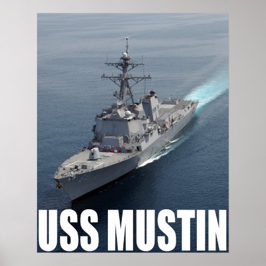 USS Mustin Poster (Voorkant)