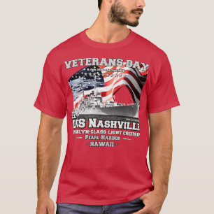 USS Nashville CL43 Brooklynklasse kruiser T-shirt