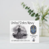 USS NATHANAEL GREENE SSBN-636 SUB - BRIEFKAART (Staand voorkant)