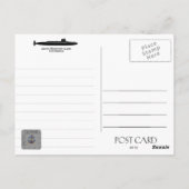 USS NATHANAEL GREENE SSBN-636 SUB - BRIEFKAART (Achterkant)