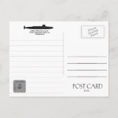 USS NATHANEAL GREENE SSBN-636 SUB. - BRIEFKAART (Achterkant)