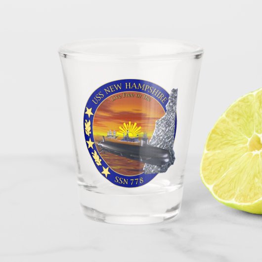 USS New Hampshire (SSN-778) Shot Glas (Voorkant)