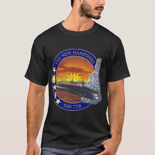 USS New Hampshire (SSN-778) T-shirt (Voorkant)