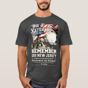 USS New Jersey BB62 US Navy slagschip veteranen T-shirt