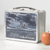 USS New Jersey metalen lunchbox (In situ)