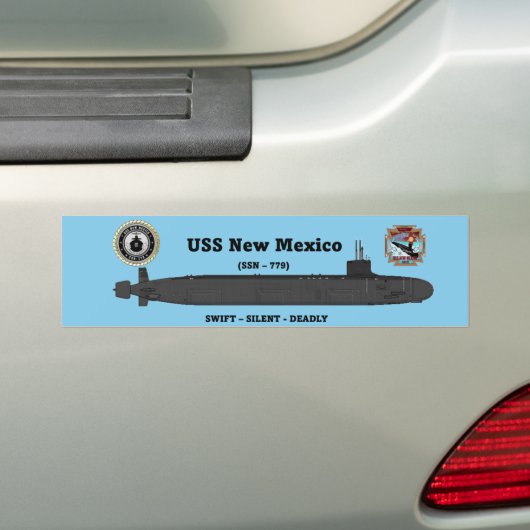 USS New Mexico (SSN-779) Bumpersticker (Op auto)