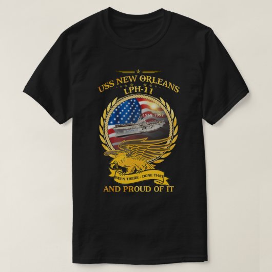 USS New Orleans (LPH-11) 1968-1997 T-Shirt (Design voorkant)