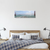USS Nimitz bij de Golden Gate Canvas Afdruk (Insitu (Slaapkamer))