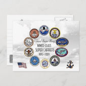 USS NIMITZ CLASS VLIEGTUIG CARRIERS - BRIEFKAART (Voorkant / Achterkant)