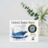 USS NIMITZ CVN-68 VLIEGTUIG CARRIER - Briefkaart (Staand voorkant)