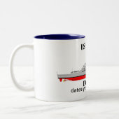 USS Nitze, DDG-94, aanpasbare data gediend Tweekleurige Koffiemok (Links)