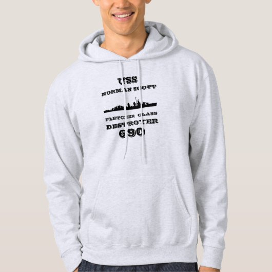 USS NORMAN SCOTT (DD-690) HOODIE (Voorkant)
