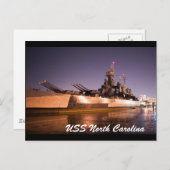 USS North Carolina Briefkaart (Voorkant / Achterkant)