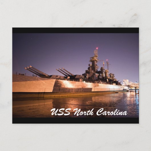 USS North Carolina Briefkaart (Voorkant)