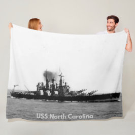 USS NORTH CAROLINA FLEECE DEKEN