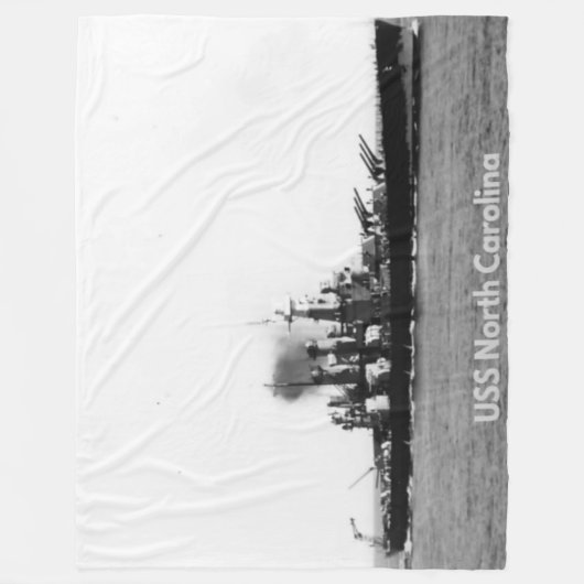 USS NORTH CAROLINA FLEECE DEKEN (Voorkant)
