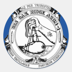 USS Oak Ridge ARDM-1 Ronde Sticker