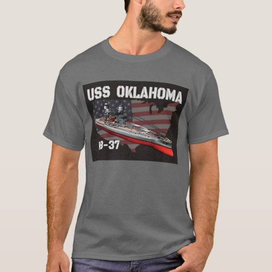 USS Oklahoma (BB-37) T-shirt (Voorkant)