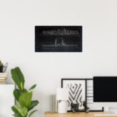 USS Oklahoma Blueprints Poster (Thuiskantoor)