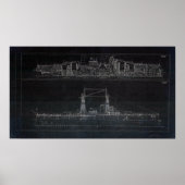  USS Oklahoma Blueprints Poster (Voorkant)