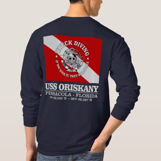 USS Oriskany (beste wrakken) T-shirt (Achterkant)