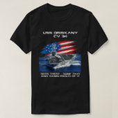 USS Oriskany CV 34 Vliegtuig Carrier Veteran USA F T-shirt (Design voorkant)