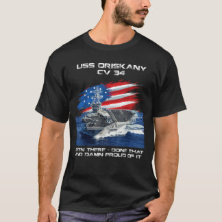 USS Oriskany CV 34 Vliegtuig Carrier Veteran USA F T-shirt