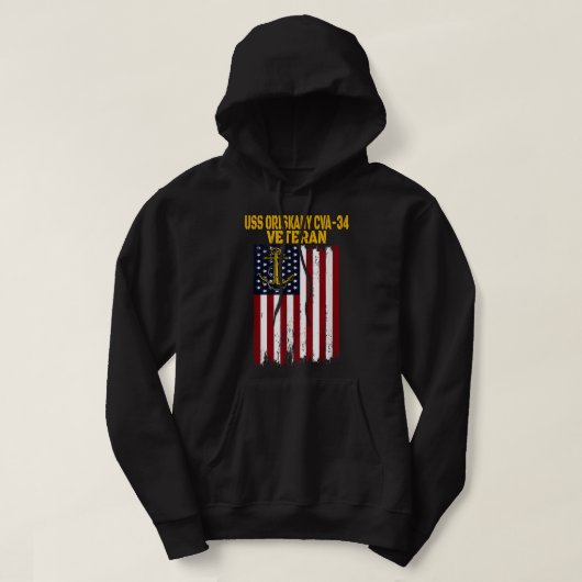 USS Oriskany CVA-34 Aircraft Carrier Veteran Day F Hoodie (Design voorkant)
