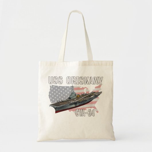 USS Oriskany CVA-34 Aircraft Carrier Veterans Day Tote Bag (Voorkant)
