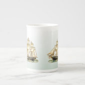 USS Pap  Tall Ship Porselein Kop (Voorkant)