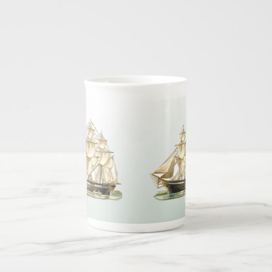 USS Pap  Tall Ship Porselein Kop (Voorkant)