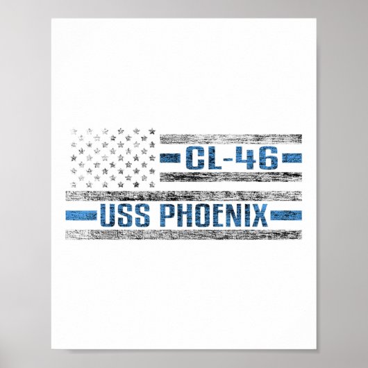 USS Pcue SS Schattigee SSNIX World War Cruiser CL- Poster (Voorkant)