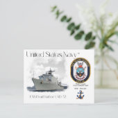 USS PEARL HARBOR LSD-52 DOCK LANDING SCHIP BRIEFKAART (Staand voorkant)
