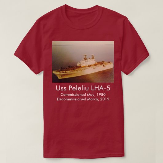 Uss Peleliu LHA-5 Tee shirt (Design voorkant)