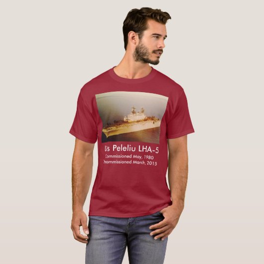 Uss Peleliu LHA-5 Tee shirt (Voorkant volledig)
