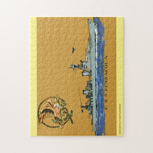 USS Pensacola (CL/CA-24) Puzzle Legpuzzel (Verticaal)