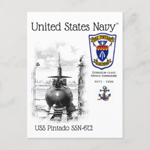 USS PINTADO SSN-672 AANVAL ONDERZEEËR - BRIEFKAART