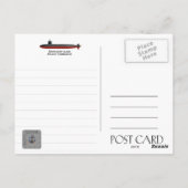 USS PINTADO SSN-672 AANVAL ONDERZEEËR - BRIEFKAART (Achterkant)