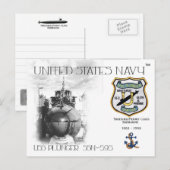 USS Plunger ssn-595 ONDERZEEËR BRIEFKAART (Voorkant / Achterkant)