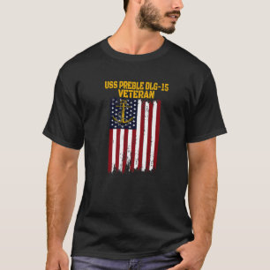USS Preble DLG-15 Destroyer Vaderdag Veteran's T-shirt