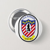 USS Ranger (CV-61) Ronde Button 5,7 Cm (Voorkant /achterkant)