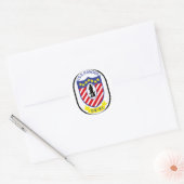USS Ranger (CV-61) Ronde Sticker (Envelop)