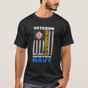 USS Ranger CV-61 Vliegtuig Veteranen overdag Vet T-shirt