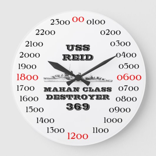 USS Reid (DD-369) Grote Klok (Voorkant)