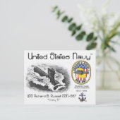 USS RICHARD B. RUSSELL SSN-687 SUBMARINE Briefkaar Briefkaart (Staand voorkant)